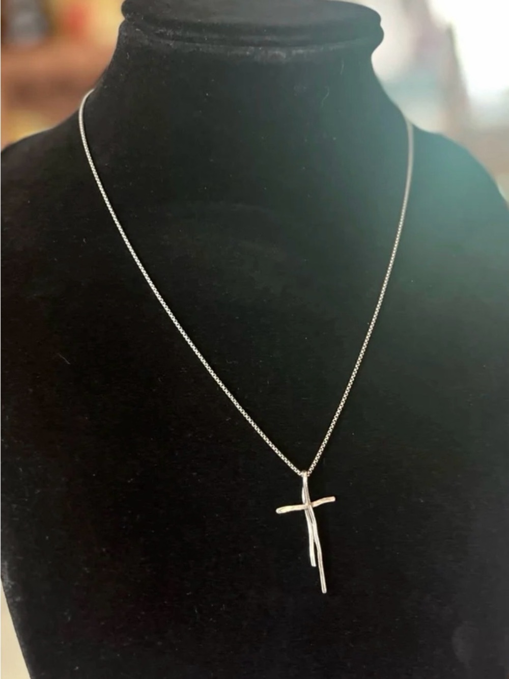 Silpada Silver Twig Cross Pendant Necklace - Picture 4 of 7